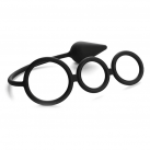 Тройное эрекционное кольцо с анальной пробкой. Силикон photo 3