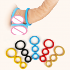 Гибкие силиконовые эрекционные кольца Cockring photo 2