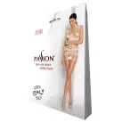 Бодістокінг-сукня Passion BS089 white, міні, плетіння у вигляді павутини photo 6