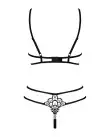 Еротичний комплект зі стреп Obsessive Badossa 2-pcs set L/XL, чорний, з доступом photo 4