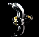 Металлическая насадка на пенис с уретральным катетером с замком photo 2