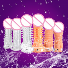 Вибрационные насадки на пенис 3-х стилей 2-х цветов photo 2