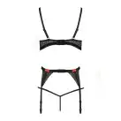Комплект белья PERDITA SET black L/XL - Passion: стрэпы: лиф, стринги и пояс для чулок photo 4