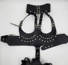 Кожаное эротическое белье с ошейником photo 3
