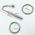 Расширитель уретры из нержавеющей стали DA-008 Hollow с кольцом photo 4