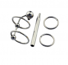 Металлический расширитель уретры DilatorA013 с двумя кольцами photo 1