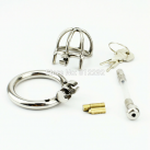 Пояс верности для мужчин. Нержавеющая сталь. С замком. С катетером для стимуляции уретры. photo 4