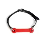 Кляп Палиця, силікон та натуральна шкіра, Art of Sex - Gag Stick Silicon, Червоний photo 3