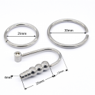 Расширитель уретры из нержавеющей стали DilatorA009 с кольцами разного размера photo 1