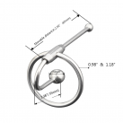 Расширитель уретры из нержавеющей стали DilatorTB014 с двумя кольцами photo 1