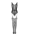 Бодистокинг Obsessive Bodystocking G324 XL/XXL black, силуэтный рисунок photo 5