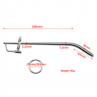 Катетер уретральный из нержавеющей стали изогнутый, с кольцами, 20 Шт. photo 3