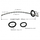 Катетер уретральный с шариками из нержавеющей стали и силиконовыми кольцами 8*195 мм  photo 1
