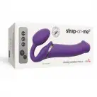 Безремінний страпон з вібрацією Strap-On-Me Vibrating Violet L, діам. 3,7 см, пульт ДК, регульований photo 5