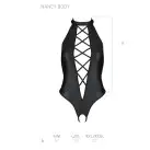 Боді з еко-шкіри з імітацією шнурівки та відкритим доступом Nancy Body black L/XL - Passion photo 5