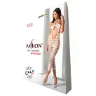Сітчастий бодістокінг з відкритим животом Passion BS081 white photo 5