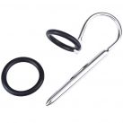 Катетер уретральный из нержавеющей стали с резиновым кольцом для мужчин  photo 2