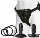 Набір для страпона Doc Johnson Vac-U-Lock Dual Density Starter Set Vanilla, діаметр 2х3,8 см, 5,1 см photo 4