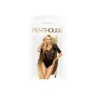 Боді Penthouse All The Way XL Black, відкрита спинка, рукави, низ у вигляді високих трусиків танга photo 3