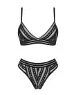 Комплект білизни Obsessive Natilya 2-pcs set XS/S, black, бюстгальтер, трусики photo 3