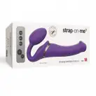 Безремінний страпон з вібрацією Strap-On-Me Vibrating Violet M, діаметр 3,3 см, пульт ДК, регульован photo 5