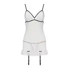 Сорочка прозрачная с пажами ORIHIME CHEMISE white S/M - Passion, трусики, стрэпы photo 3