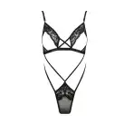 Боди монокини с открытой грудью DIABOLINA BODY black S/M - Passion photo 3