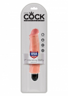 Вібромасажер King Cock 7 Vibr Stiffy Flesh 21,6х4,4 см. photo 3