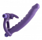 Насадка для подвійного проникнення Double Delight Dual Insertion Vibrating Rabbit Cock Ring, 16,5Х2, photo 1