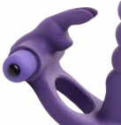 Насадка для подвійного проникнення Double Delight Dual Insertion Vibrating Rabbit Cock Ring, 16,5Х2, photo 2