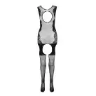 Ажурний бодістокінг з панчохами Passion BS082 black photo 3