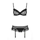 Сексуальный комплект с поясом для чулок LOVELIA SET black XXL/XXXL - Passion photo 5