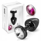 Анальная пробка со сменными стразами Diogol Anni Magnet Black Кристалл/Рубин 25мм photo 2