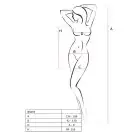 Бодістокінг-сукня з глибоким коміром Passion BS093 black, довгі рукави photo 5