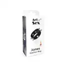 Ерекційне кільце з шипами з натуральної шкіри Art of Sex - James, колір Чорний photo 5