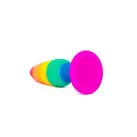 Силіконова анальна пробка Wooomy Hiperloo Silicone Rainbow Plug L, діаметр 3,9 см, довжина 13,1 см photo 2