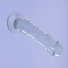 Прозорий фалоімітатор ADDICTION Vertical Dong 8″, присоска, діаметр 3,8 см, віброкуля в подарунок photo 4