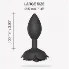 Силіконова анальна пробка Love To Love OPEN ROSES L SIZE - BLACK ONYX photo 3