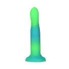 Фалоімітатор, що світиться в темряві, ADDICTION Rave 8″, Glow in the Dark Dildo Blue Green, 20,3 см photo 3