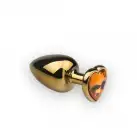 Анальна пробка, Gold Heart Citrine, L photo 1