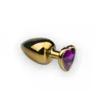 Анальная пробка, Gold Heart Amethyst, L photo 1