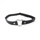 Гартер на ногу Серце з натуральної шкіри Art of Sex - Terri, колір Чорний (1шт.) photo 2