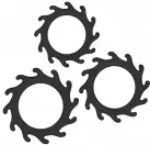 Набір ерекційних кілець RENEGADE GEARS, BLACK photo 1