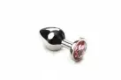 Анальная пробка утяжеленная, Silver Pink Topaz, M  photo 1