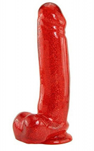 Фалоімітатор Carmen's Fun Cock 8 inch Jel-Lee, Red Glitter 18х4,5 см photo 1
