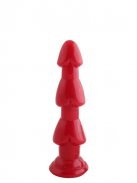 Анальная пробка TSX Small Three Bangs for Your Butt Red, 22х5,5 см photo 1