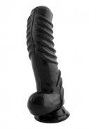 Рельефный фаллоимитатор TSX Foreskin Fucking Good Dong Black, 20х4.7 см photo 1