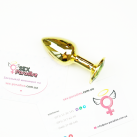 Маленька золотава анальна пробка 7,5смХ2,7см photo 4