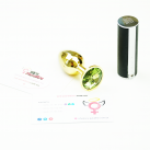 Маленька золотава анальна пробка 7,5смХ2,7см photo 6