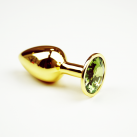 Маленька золотава анальна пробка 7,5смХ2,7см photo 1